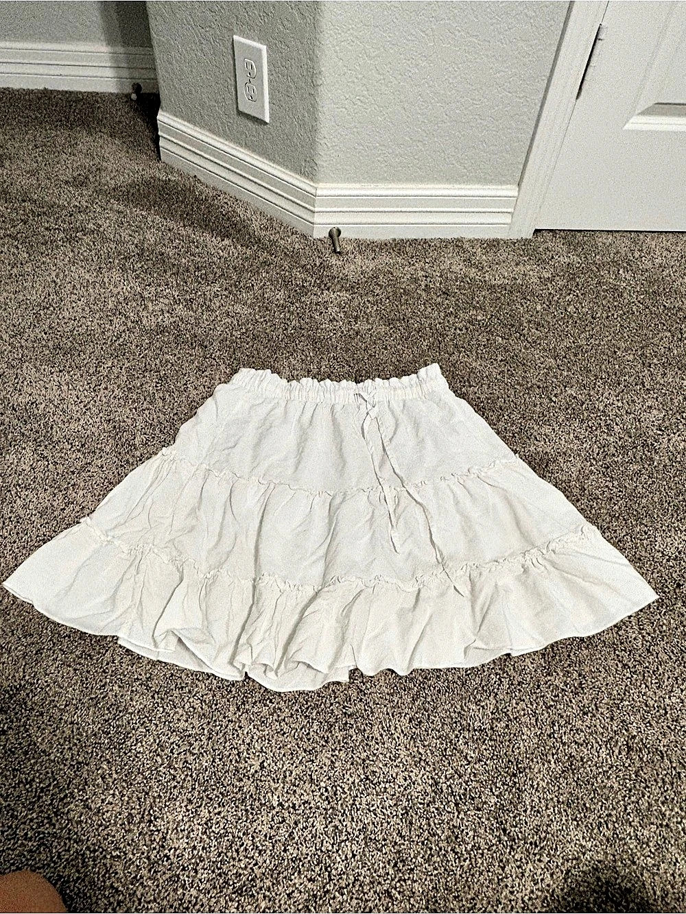 White Ruffle Skirt - Picture 2 of 3